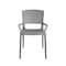 Cosco Outdoor/Indoor Stacking Resin Chair with Square Back and Arms, Gray, 2PK 87532GRY2E - alternate 6